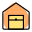 Open shutter of material handling storage unit icon