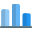 Fluctuative bar chart graph for this financial year icon