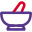 Mortar and pestle for crushing and grinding the medicines solid compounds icon