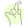 가운데 손가락 icon