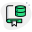 Book on Server and Database isolated on a white background icon