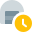 Digital warehouse portal queue time for storage and material handling icon