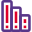 File arranged according to size in shelf office management icon