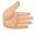emoji-de-mão-direita-tom-de-pele-clara-média icon