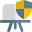 Defensive protection on a smart school software isolated on a white background icon