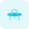 UFO spaceship with three legs support layout icon