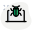 Software bug on a laptop computer system icon