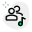 Music shared on a web messenger by group of users icon