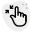 Zoom out function with two fingers outward direction swipe icon