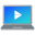 노트북 재생 비디오 icon