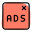 Remove ads with a crossed tick mark icon