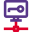 Server network connected to internet is been locked icon