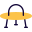 UFO spaceship with three legs support layout icon