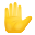 emoji con la mano alzata icon