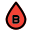 Donating the B group blood to the patients icon