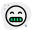 Baby grinning while grimacing to reveal the teeth icon