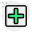 Hospital cross sign layout a white background icon