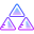 Trois triangles icon