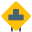 T Road top connected intersection road signal icon