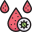 Blood drop virus icon