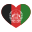 coração da bandeira do Afeganistão icon