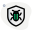 Shield against system software bug logotype layout icon