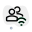 Wireless internet router key shared with multiple users in a group icon