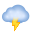 nuvola-con-fulmini-e-pioggia-emoji icon