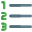 Number list format in acending sequence order icon