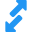 Arrows for data transfer facing in opposite direction icon