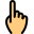 Pointing an index finger gesture sign, allegation political campaign icon