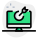 Work aimed at desktop computer isolated on a white background icon
