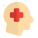 Neurology department with brain function vitals icon