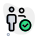 Verified users list with a checkmark option layout icon