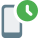 Mobile phone timer or stopwatch function logotype icon