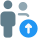 Uploading a document or file on a group with up arrow sign icon