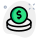 Dollar coin funds isolated on a white background icon