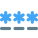Input login passcode with private asterisk symbol icon