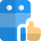 Modern server component with thumbs up gesture icon