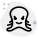 Octopus pouting facial expression emoticon shared on messenger icon