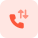 Cell phone with up and down arrows icon