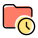 Archive storage file folder in computer system icon