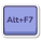 tecla alt-mais-f7 icon