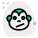 Confused monkey facial expression emoji for instant messenger icon