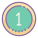 1 en círculo C icon