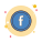 Значки Facebook в форме круга icon