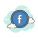 Facebook entouré icon