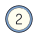 Circled 2 icon