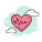 Coeur avec pouls icon