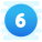 Circled 6 icon